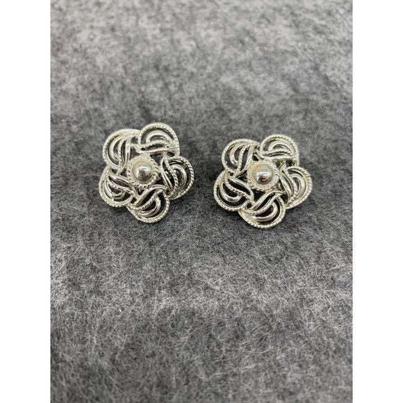 Coro Jewelry - Coro Silver Tone Clip On Earrings